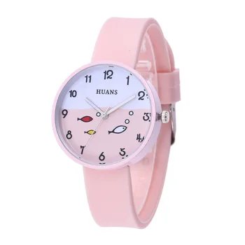 

Fashion Children Students Watches Children Kids Watch Boys Girls Casual Cartoon Fish Design Quartz Wristband Kids Gifts h