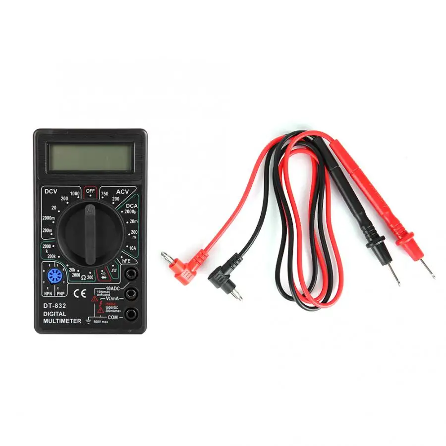 Multimetro цифровой DT 832 ручной карманный мультиметр AC/DC Напряжение Ток Сопротивление