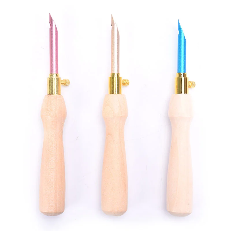 1 шт разводной деревянной ручкой Ручка для вышивки вышивка перфорирующая игла