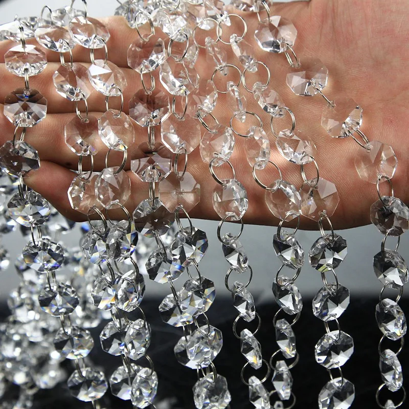 

5M DIY Acrylic Clear Crystal Bead Curtain Party Wedding Decor Hanging Strand Kit