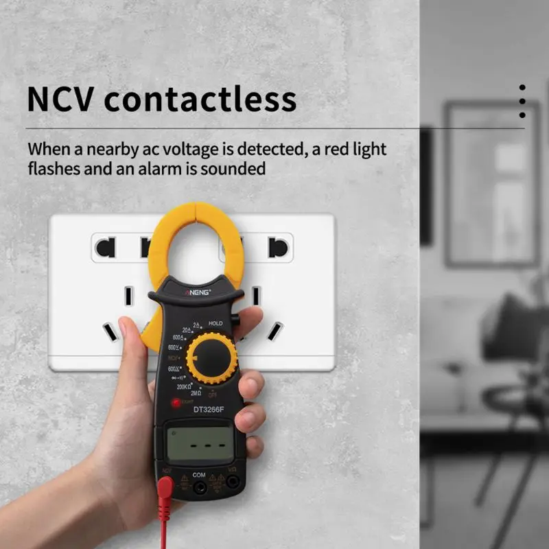 DT3266F Цифровой мультиметр-зажим AC/DC Напряжение Ампер NCV сопротивление диод тест 19QB