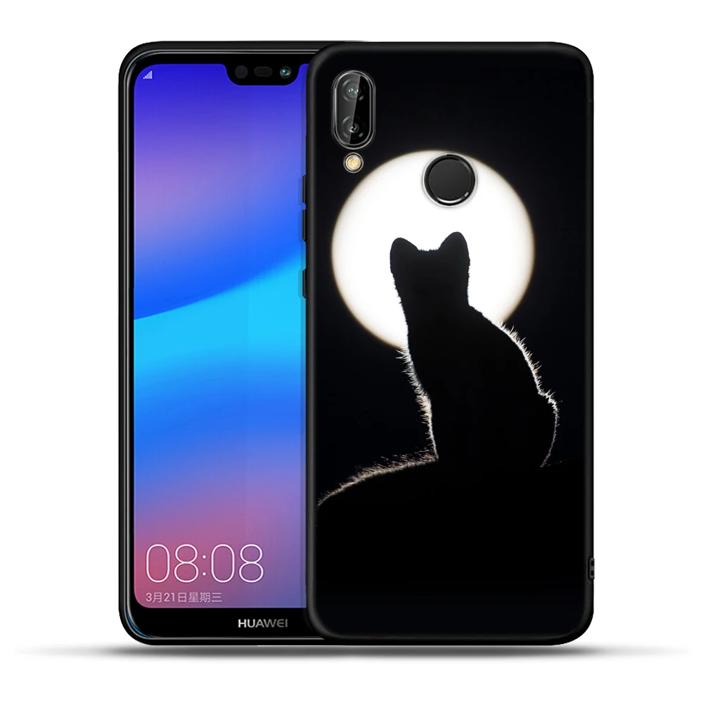 Чехол с милым котом для huawei P30 P20 P9 P8 Lite mate 10 20 Pro Y5 Y6 Y7 Y9 Prime P Smart Plus Мягкий ТПУ силиконовый чехол Etui
