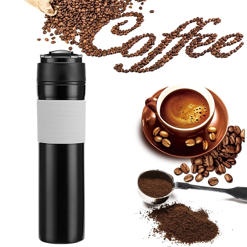 350 мл портативная французская прессованная кофейная бутылка, Кофеварка, Кофеварка, фильтр для кофе, бутылка для ручного давления, кофемашина для автомобиля, офиса