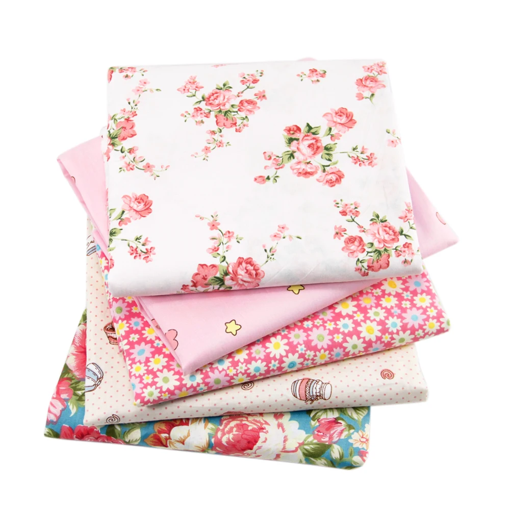50*145 см цветочный лоскутный принт 100 хлопок ткань для ткани детские постельные принадлежности домашний текстиль для шитья куклы тильда, c737