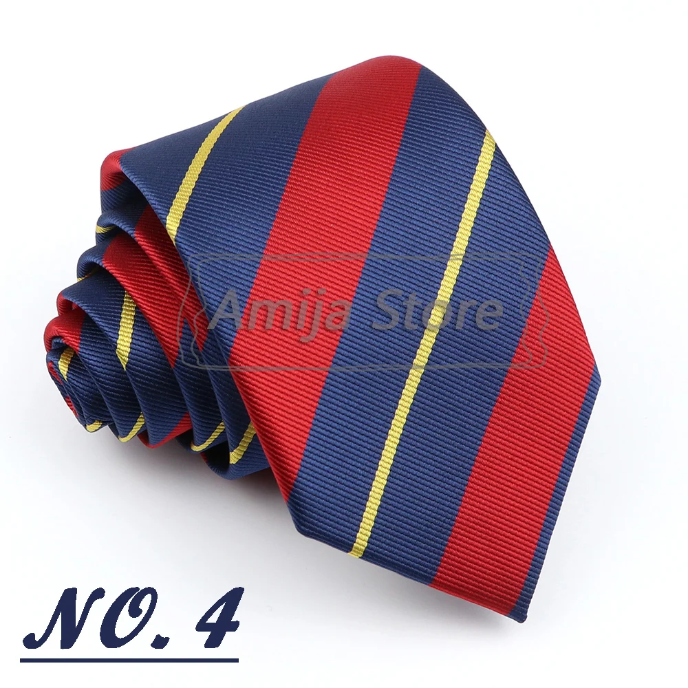 Brandneue Herren-Krawatte, rot, blau, gelb, gestreift, kariert, Jacquard-Krawatte, tägliches Tragen, Accessoires, Krawatte, Hochzeit, Party, Geschenk für einen Mann – Detail 9