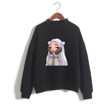 

Ariana Grande print Fashion Street casual Turtleneck Sweatshirts kpop High Street cool High Quality Stylish Women Sweatshirts