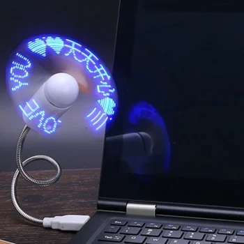 

For Laptop And PC Soft Fan Leaves LED Programmable Fan Night Lights Portable Small USB Mobile Quiet Fan