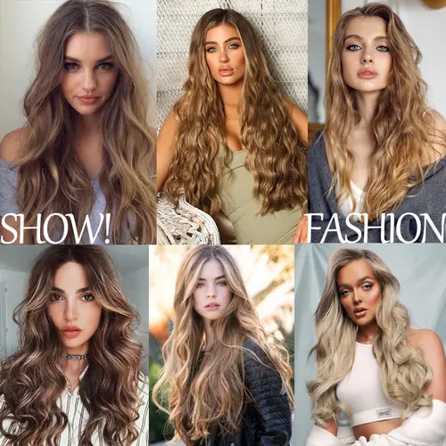 NICESY Synthetic Long Wavy 5 Clips Hair Extensions 22Inch/32Inch Clip On Hair Extensions High Tempreture Fake For Women - Image 6