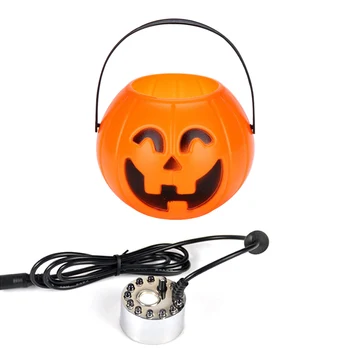 

Pumpkin Lantern Night Light Mist Maker Fountain Fogger Humidifier Multifunctional Candy Box Halloween Decorations JA55