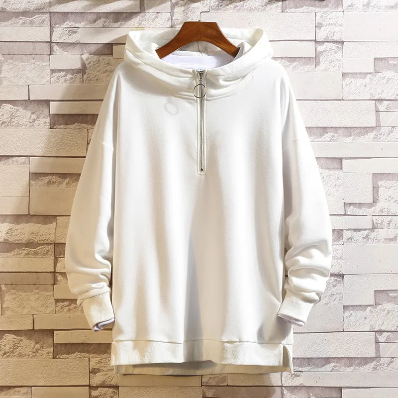 

New Men Brand Hoodies Sweatshirts Solid Color Zipper Double Pocket Men‘s Hoodies Casual Hoodies Trend Fashion Male Clothing Coat