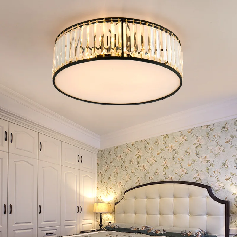 

Modern Led Ceiling Lights Crystal Living room decor Creative Black Lamp For Bedroom Kitchen Dining Room Corridor lampy