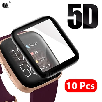 

10Pcs 5D Curved Edge Full Coverage Soft Protective Film Cover For Fitbit Versa 2 Watch Versa2 Screen Protector Guard (Not Glass)