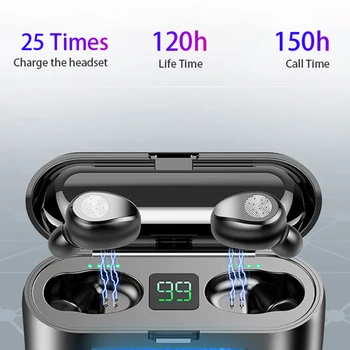 

TWS Wireless Bluetooth 5.0 Earphone 1500mAh Charging Digital Power Display Headphones Earbuds Headset