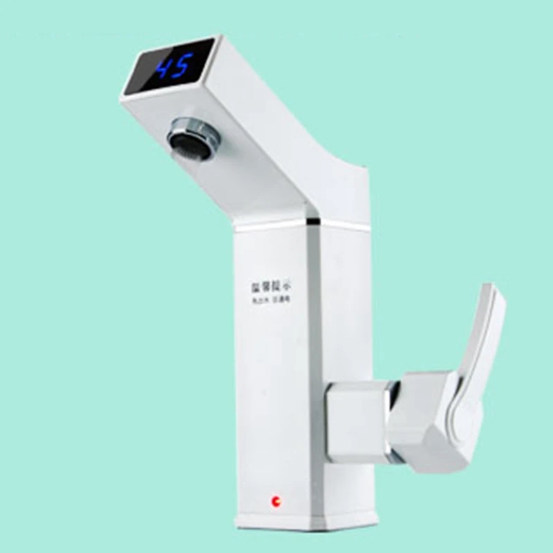 2500W LCD Display Instant Electric Water Heating Faucet Instantaneous Tankless Water Heater Hot Tap EU Plug