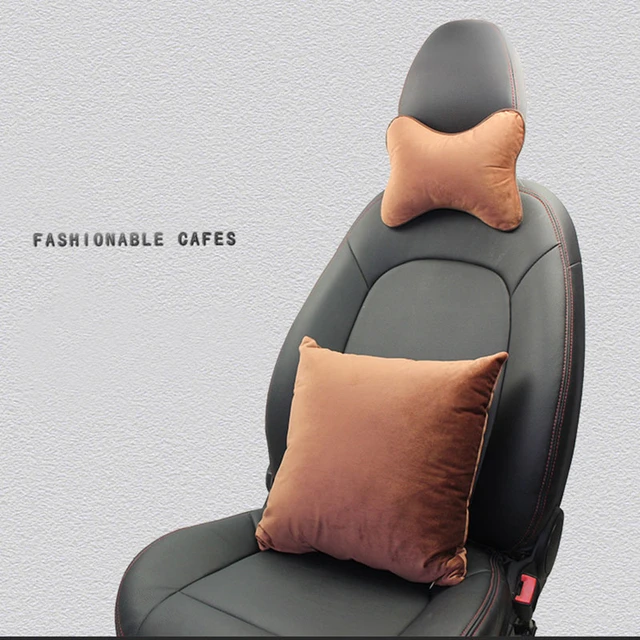 For Tesla Model 3 Y X S Neck Pillow Headrest Pillow Leather Memory Neck  Waist Cushion Auto Seat Head Support Model3 Accessories - AliExpress
