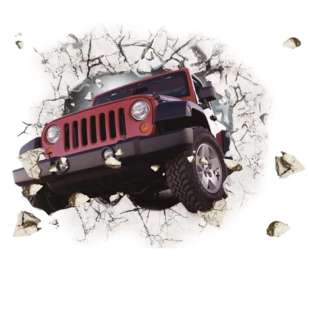 3D Hummers супер наклейки на стену для внедорожника сломанный постер настенные