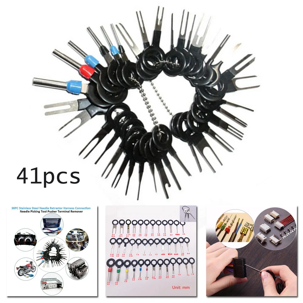 

41pcs/set Terminal Removal Tool Car Electrical Wire Connector Extractor Pin Kit