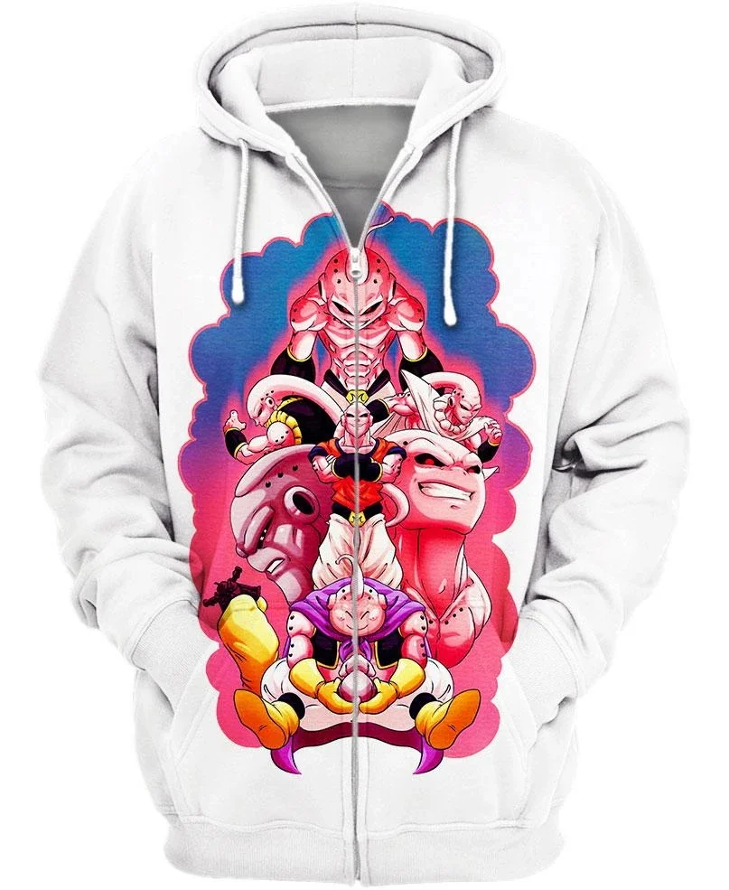 Новинка, модные мужские толстовки с капюшоном, аниме Dragon Ball Z Majin Buu, 3D принт, толстовка с капюшоном, унисекс, уличная одежда, sudadera hombre - Цвет: color as the picture