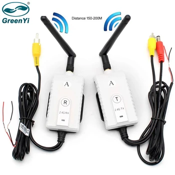 

2.4GHz Wireless 200m Range AV Cable Truck Camera Video Bus Transmitter and Receiver Camera and Car DVD Player Parking Monitor