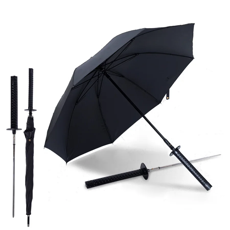 

Long Handle Large Windproof Samurai Sword Umbrella Japanese Ninja-like Self-defense Sun Rain Straight Creative Umbrella