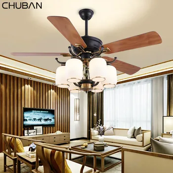 

New Design Post-Modern Fans with Lights American Style Ceiling Fans Light Silent Fancy LED Living Room Remote Control Fan Lamp