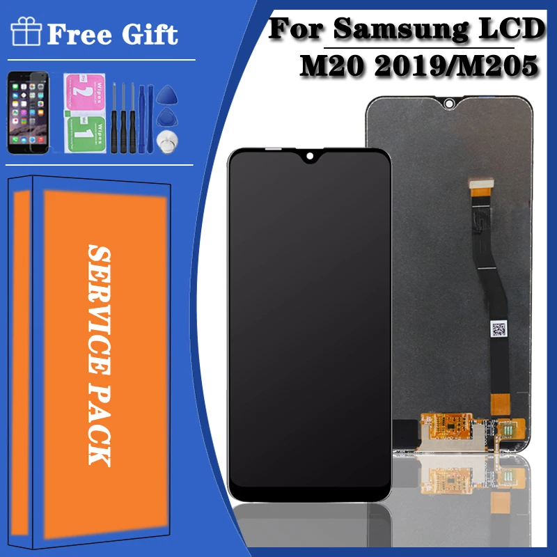 6 3 ''оригинальный M205 для SAMSUNG Galaxy M20 2019 SM-M205 M205F ЖК-дисплей сенсорный экран