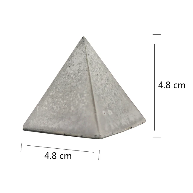 Cement Ring Holders Ornaments Mold Silicone Concrete Pyramid Shape Jewelry Display Stand Mould DIY Decoration Tool L0213