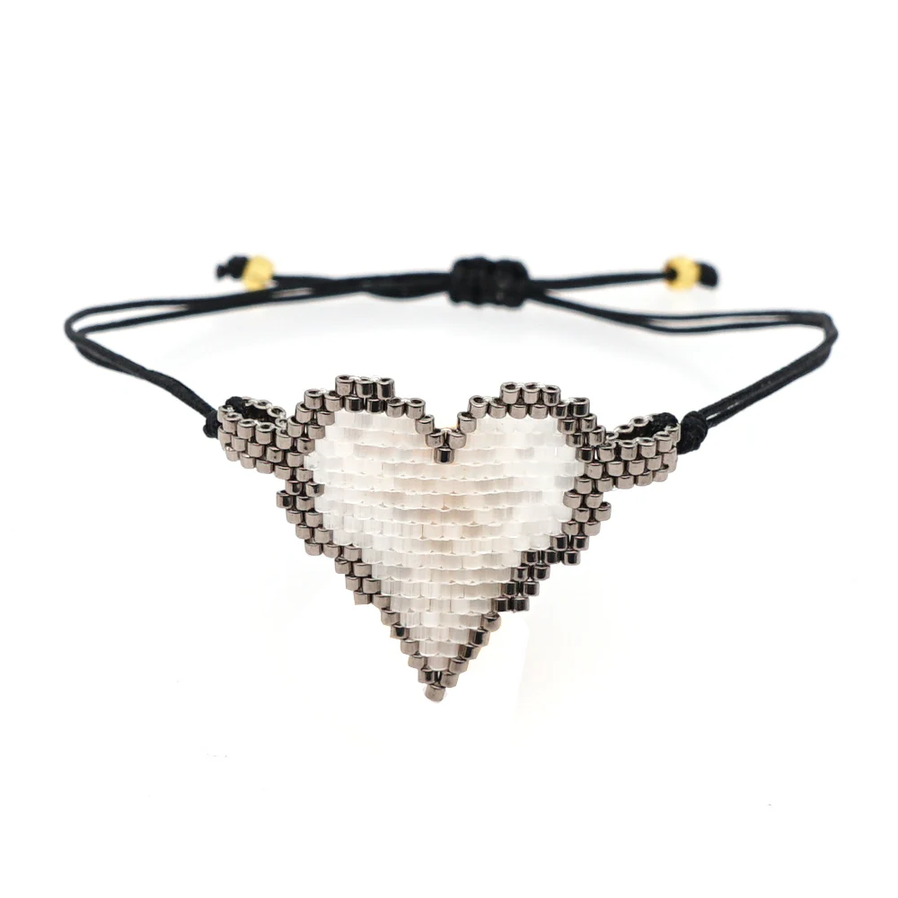 Go2boho популярный браслет для женщин в форме сердца Браслеты Mujer Moda Femme Bileklik MIYUKI браслеты для пар ювелирные изделия подарок для влюбленных