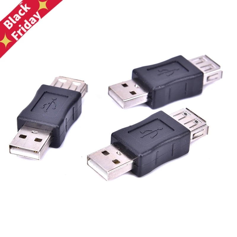 Черный USB 2,0 Тип A Женский к Micro USB B Женский адаптер переходник USB 2,0 к Micro USB разъем