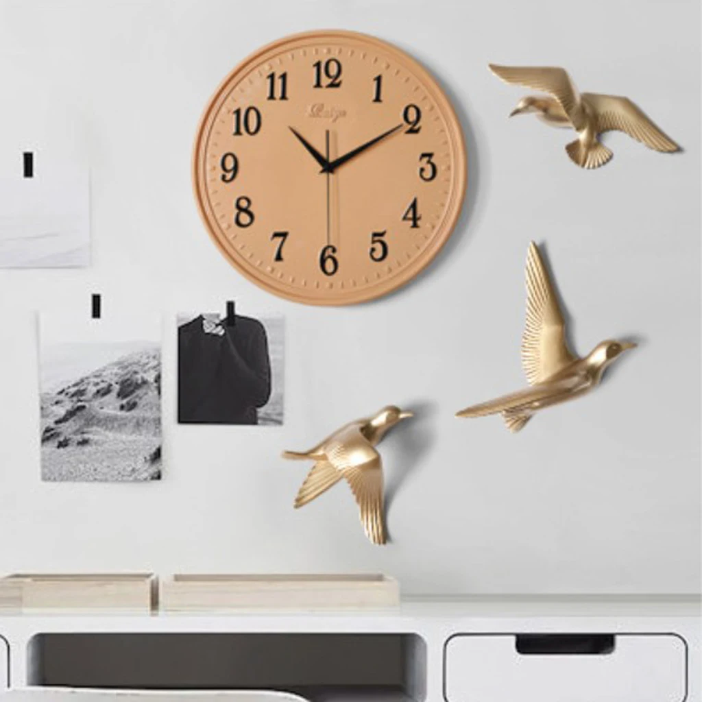 5Pcs Resin Seagull Sculptures Animal Model Statue TV Background Wall Hanging Decor for Home Living Room Hotel Office