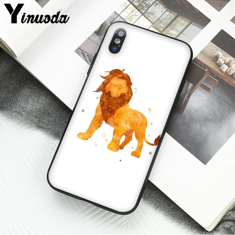 Yinuoda лев Король мультфильм печать рисунок телефона чехол для Apple iPhone 8 7 6 6S Plus X XS MAX 5 5S SE XR сотовые телефоны