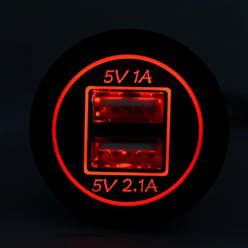 DC 12 V-24 V Универсальный Розетка для автомобильного прикуривателя с двумя Переходник USB для зарядки в машине 4.2A для телефона, планшета, Iphone, Ipad, Gps, автомобильные аксессуары