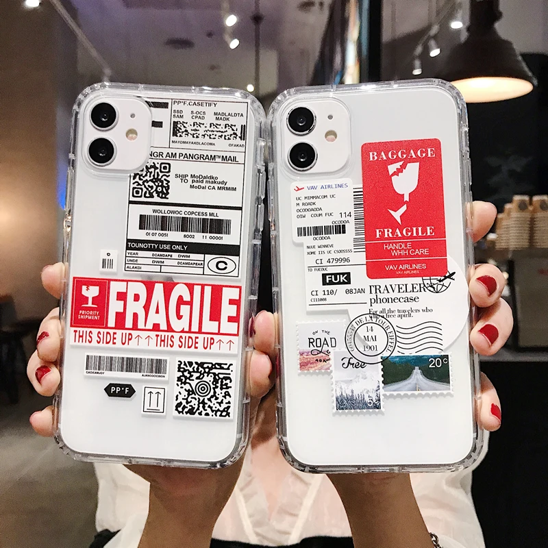 Роскошные Ins личность метки этикетка чехол для IPhone X XS MAX 11 12 Pro 7 8 Plus Забавный