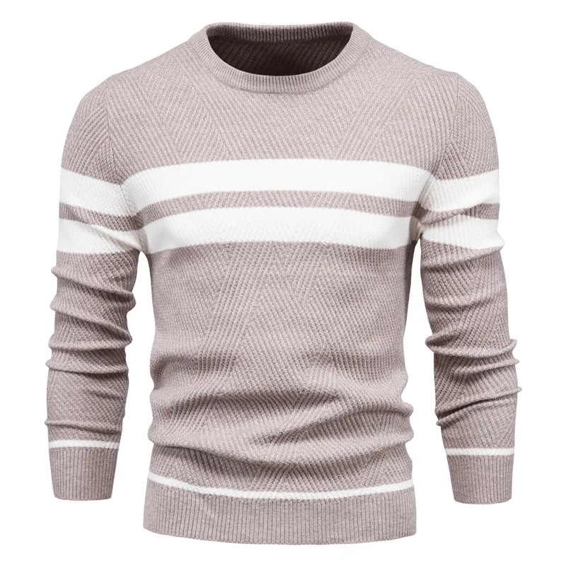New Autumn Pullover Men's Sweater O-neck Patchwork Long Sleeve Warm Slim Sweaters Men Casual Fashion Sweater Men Clothing 1