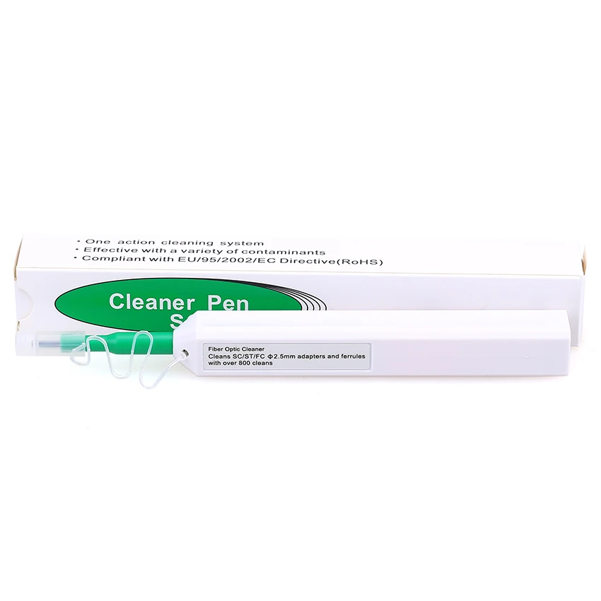 

2 Pcs/ Lot LC/SC/FC/ST One Click Cleaner tool 1.25mm and Fiber Optic Cleaning Pen 2.5mm Universal Connector