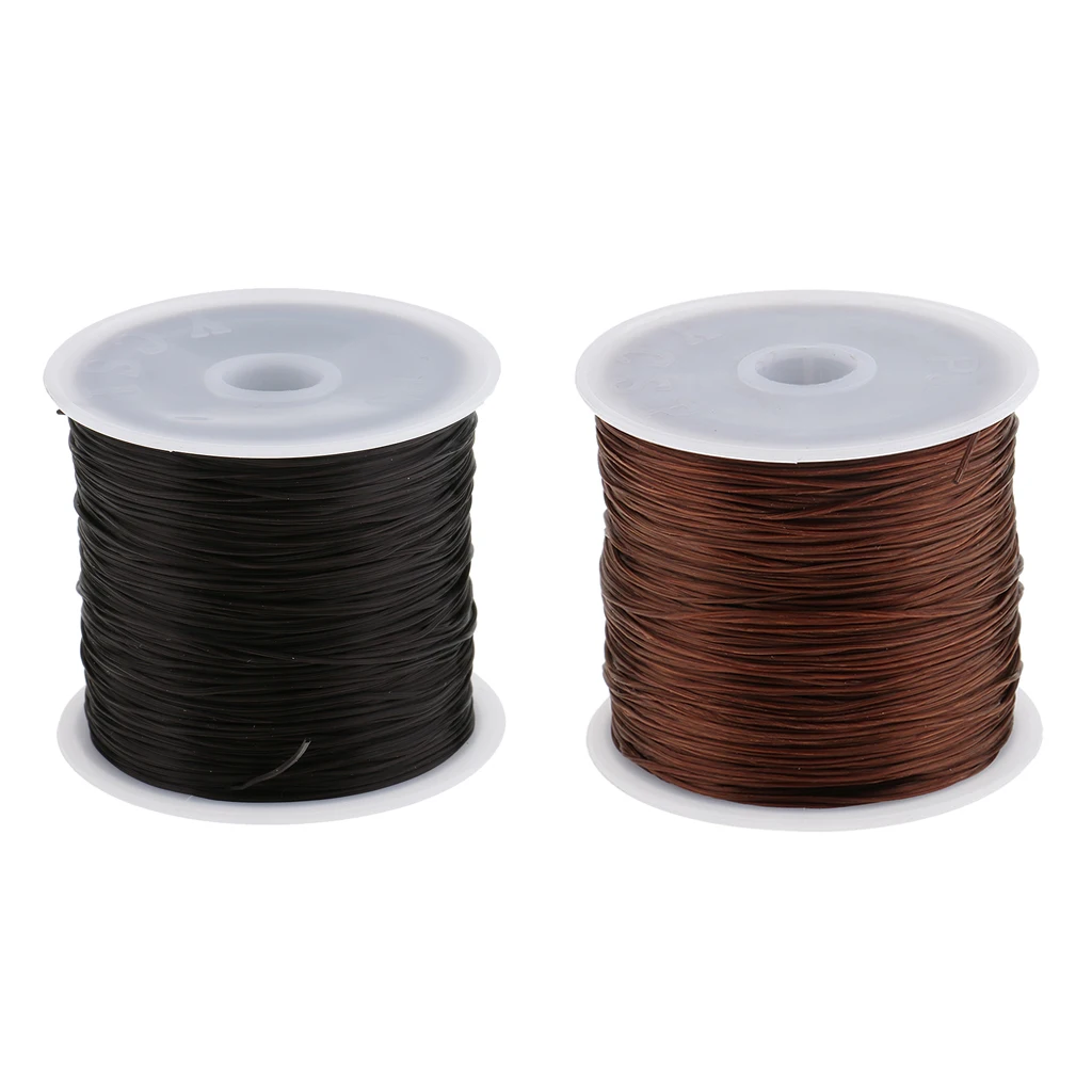 60M Professional Salon Hair Weave Sew Decoration Thread Stretch Yarn Streth Crystal String Cord for Wig Weft Hair Extension