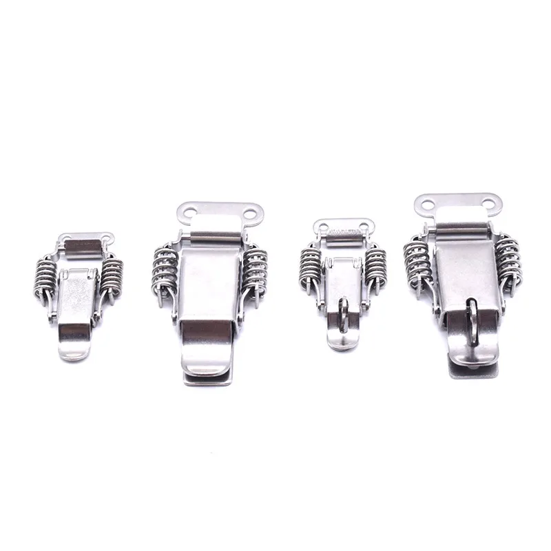 90/180 Degree Hasp 304 Stainless Steel Double Spring Loaded Suitcase Chest Tool Box Locking Hardware Toggle Latch Hasp Buckle toggle latches,jewelry box hasps,decorative latches,furniture hardware,buckle clamp