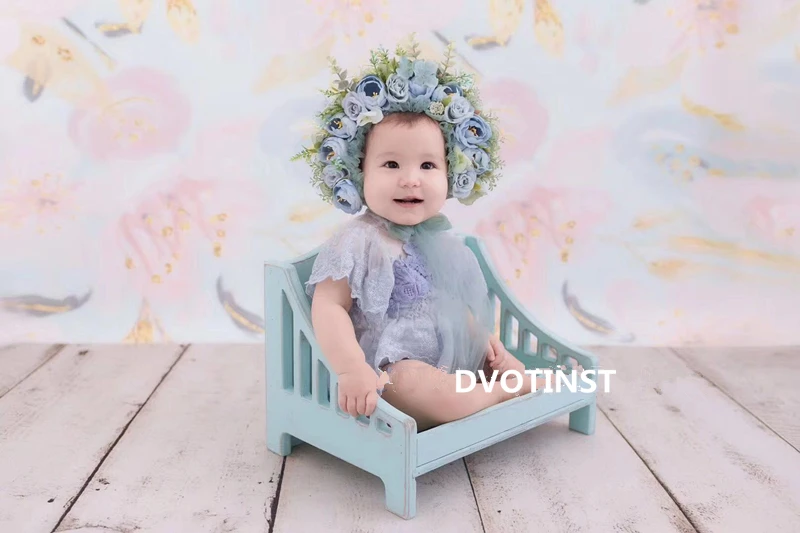 Dvotinst новорожденный реквизит для фотосессии для маленьких девочек Цветочная шляпа Имитация шляпка с цветком Fotografia аксессуары для студийной фотосессии реквизит