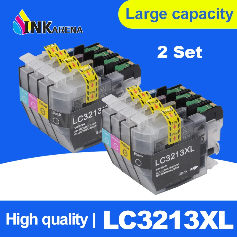 

INKARENA 2Set LC3213 XL Full Ink Cartridge For Brother DCP-J772DW DCP-J774DW MFC-J890DW MFC-J895DW Printers 4 Color
