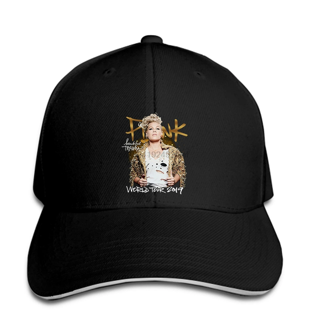 Бейсболка P! NK Красивая травма Тур розовая Популярная певица Новая черная шляпа остроконечная Кепка
