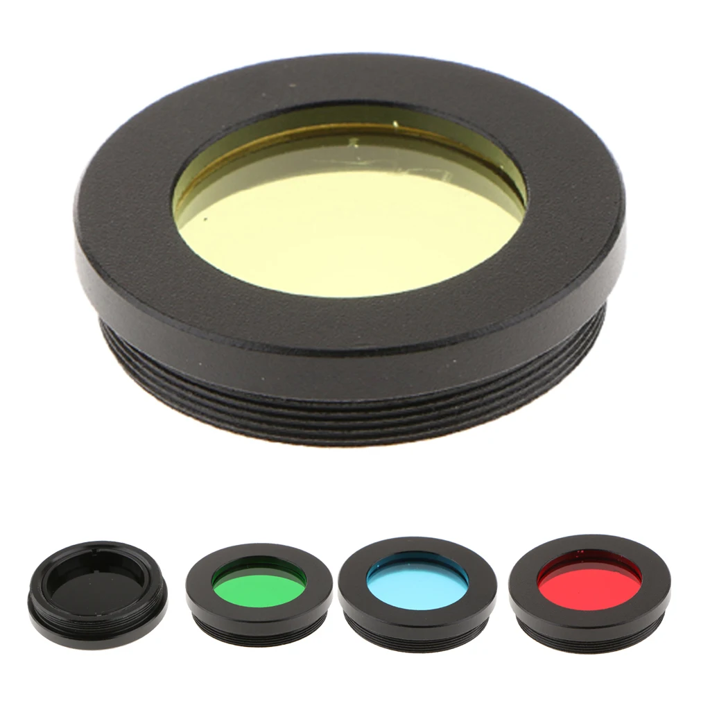 5x Telescope Eyepiece Lens Color Filter Set 1.25'' Planet Jupiter, Mars, Saturn, Moon More Surface Detail