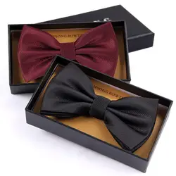 2019 Новая мода мужские галстуки для Свадьба Двойная Ткань дизайнерский банкет годовщина бабочка галстук с подарочной коробкой