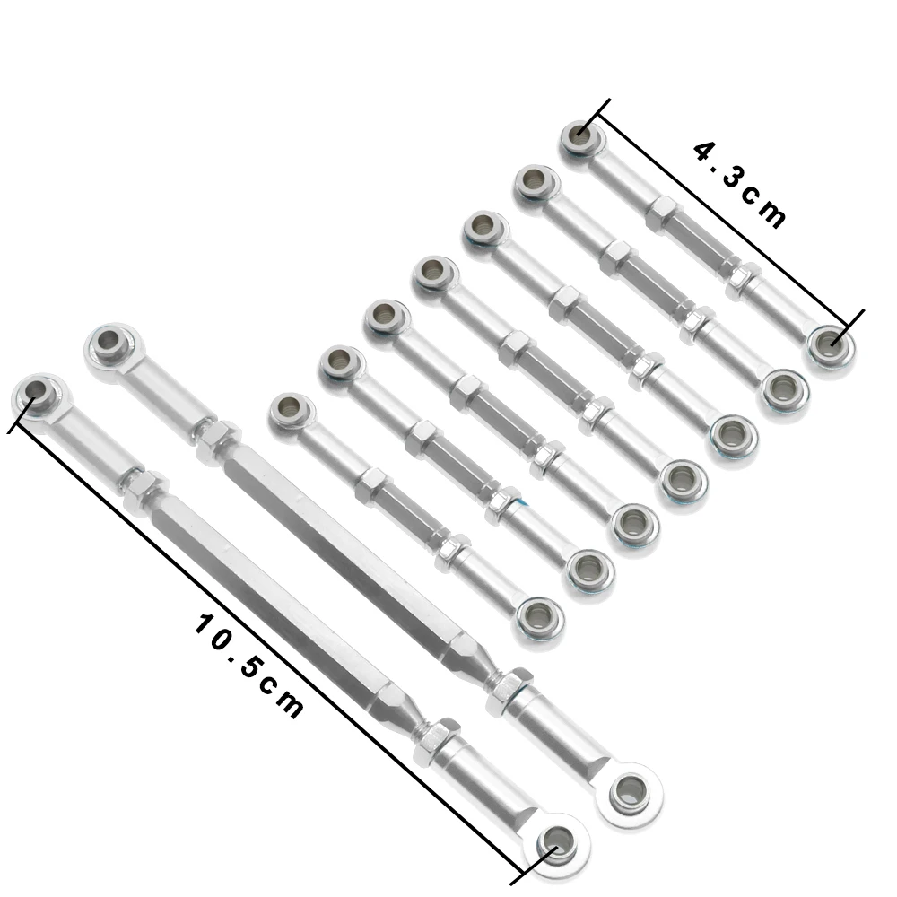 Набор рулевой тяги из легированной стали для радиоуправляемой модели автомобиля Хобби 1-10 Wltoys K949 10428 Horizon waterra молотки VTR03013 и т. Д. Модернизированные детали