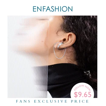 

ENFASHION Circle Tassel Ear Cuff Clip On Earrings For Women Gold Color EarCuff Earings Without Piercing Fashion Jewelry E201158