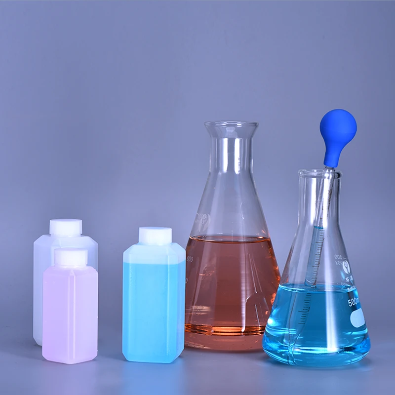 60ml Portable Small Mouth Plastic Bottle Empty Square Container Reagent Liquid Oil Airtight Sealing 10PCS
