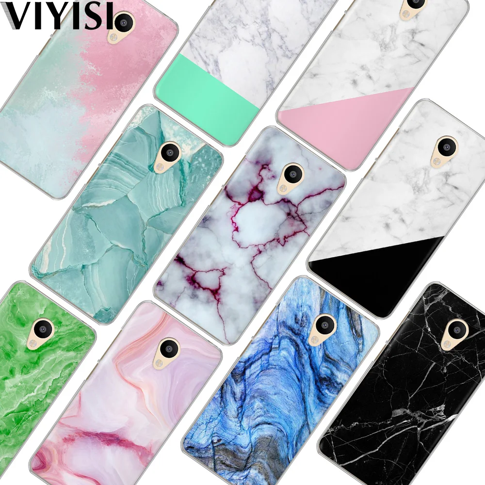 Vintage Emerald Green Marble Stone Crack Phone Case For Meizu Pro 6 M6 M5S M3S M5C Note U10 U20 Printed Soft Back Shell Cover |