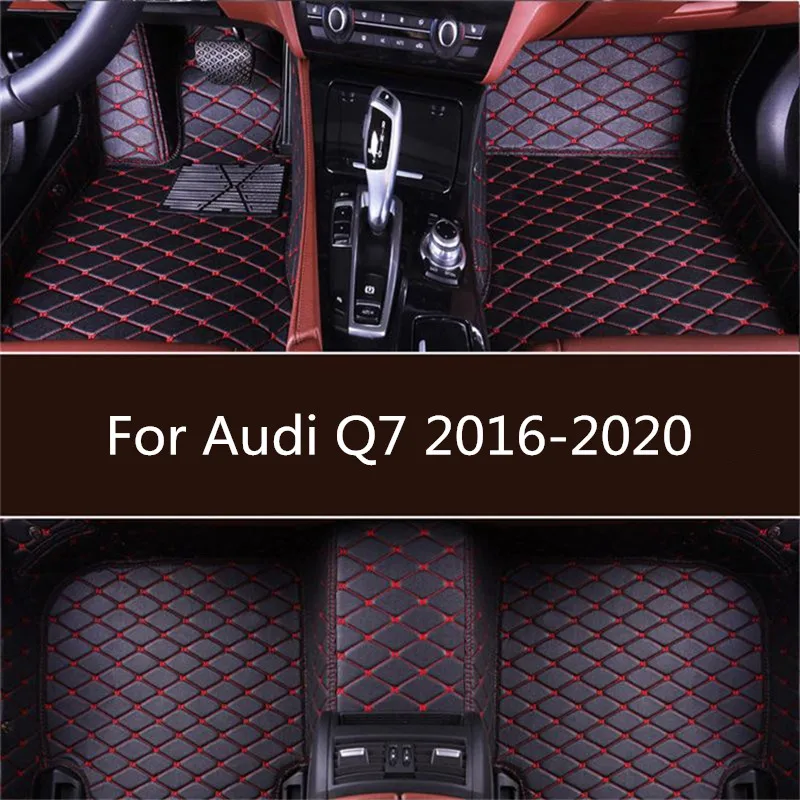 leather car floor mats for Audi Q7 2016 2017 2018 2019 2020 Custom auto