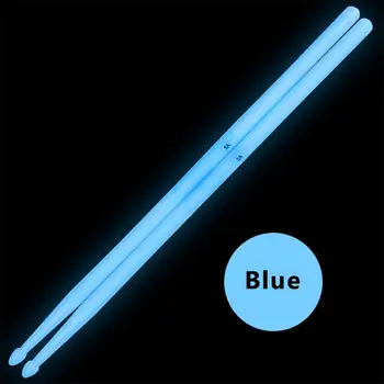 

1pair 5A Luminous Drum Stick Drum Set Fluorescent Drumsticks Glow in The Dark
