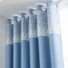 Blue Blackout Short Curtains For Living Room Bedroom Curtains For Kitchen Solid Curtains For The Room Window Treatments Drapes 3
