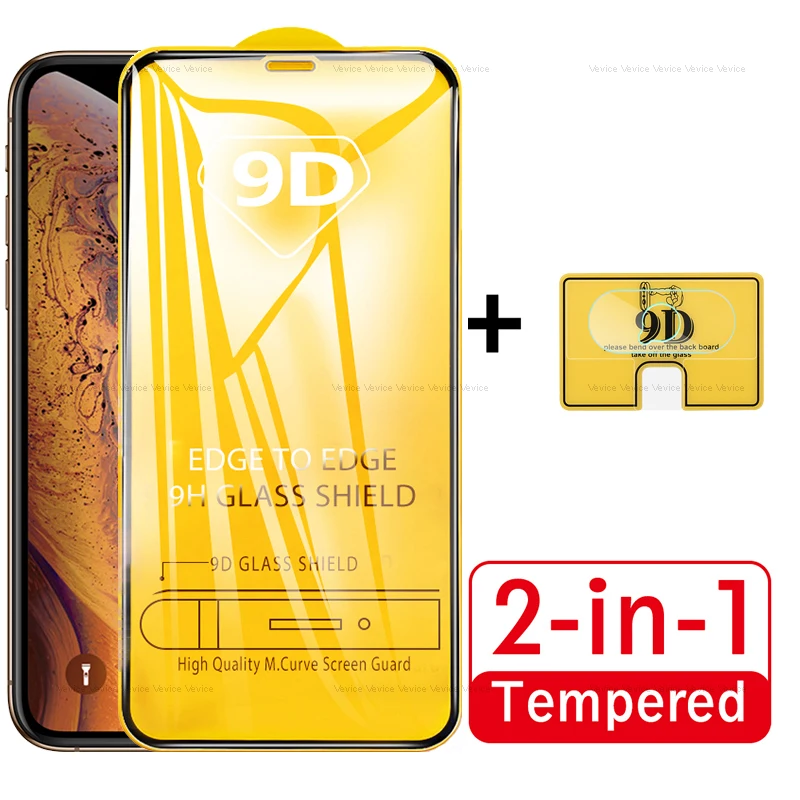 

Front Tempered Glass + Rear Camera Film For iPhone 11 Pro Max 12019 8 7 Plus XS MAX X XR 2Pcs Shockproof Screen Protector Glass